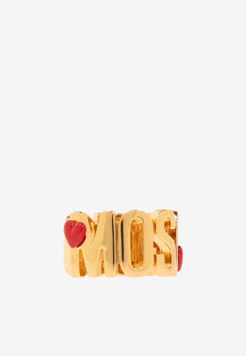 Moschino Logo Lettering Ring Gold 24271 A9129 8490-1606