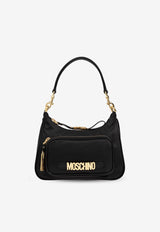 Moschino Logo Plaque Shoulder Bag Black 2427 B7381 8202-3555