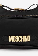 Moschino Logo Plaque Shoulder Bag Black 2427 B7381 8202-3555