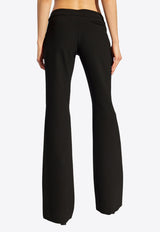 Moschino Tailored Crêpe Flared Pants Black 242E A0315 5524-0555