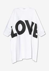 Moschino Love Print Mini T-shirt Dress White 242D J0408 5442-1001