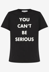 Moschino Slogan Print T-shirt Black 242E A0708 5541-1555