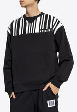 Moschino Barcode Print Oversized Sweatshirt Black 242ZZ J1702 5228-1555