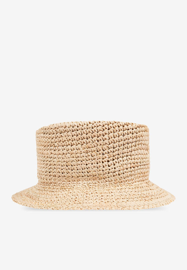 Jacquemus The Pesco Logo Embroidered Bucket Hat Natural 246AC678 5207-142