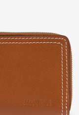 Jacquemus The Cuerda Zipped Leather Cardholder Brown 245SL127 3061-811