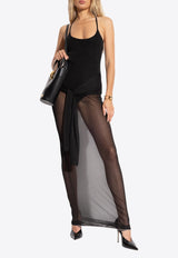 Jacquemus The Nodo Sheer Knit Maxi Dress Black 243KN523 2357-990