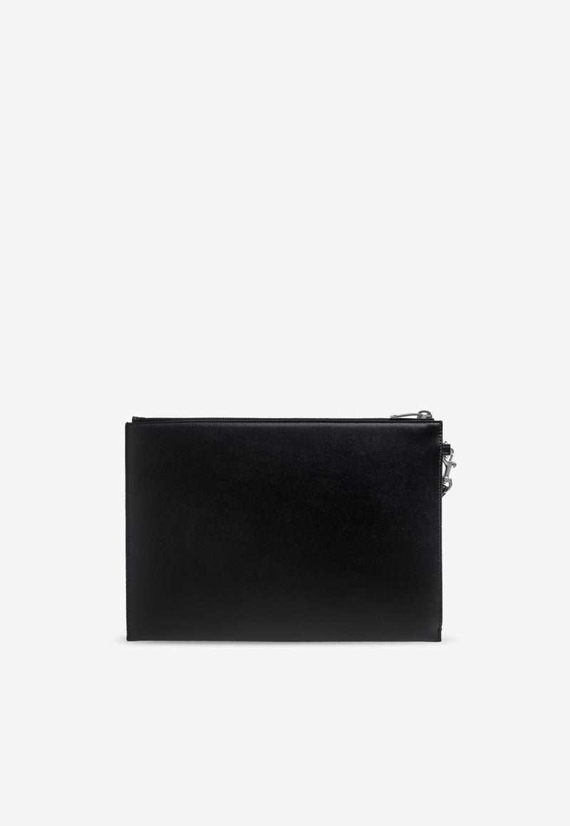 Saint Laurent Tiny Cassandre Leather Pouch Bag Black 683827 1JB0E-1000