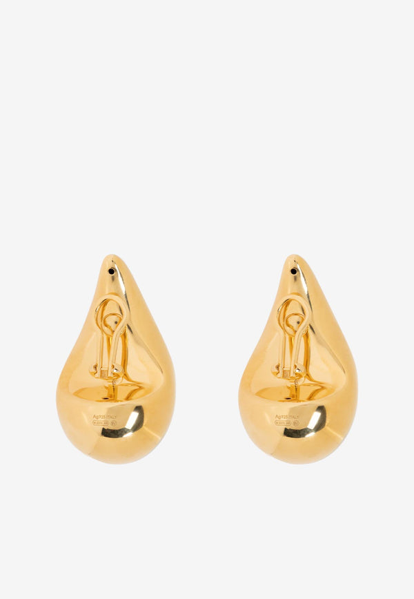 Bottega Veneta Medium Drop-Shaped Earrings Gold 795593 VAHU0-8120