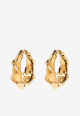 Alexander McQueen Engraved Snake Hoop Earrings Gold 798891 J160K-8500