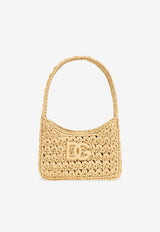 Dolce & Gabbana 3.5 Raffia Crochet Shoulder Bag Beige BB7657 A4547-80006