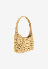 Dolce & Gabbana 3.5 Raffia Crochet Shoulder Bag Beige BB7657 A4547-80006