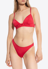 Balmain Rhinestone Logo Bikini Red BKB802130 0-600