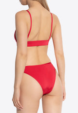 Balmain Rhinestone Logo Bikini Red BKB802130 0-600