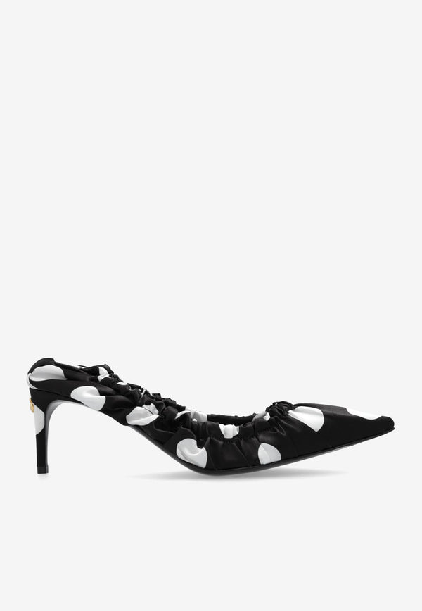 Dolce & Gabbana 65 Polka Dot Satin Pumps Black CD1867 AV885-HNXUW