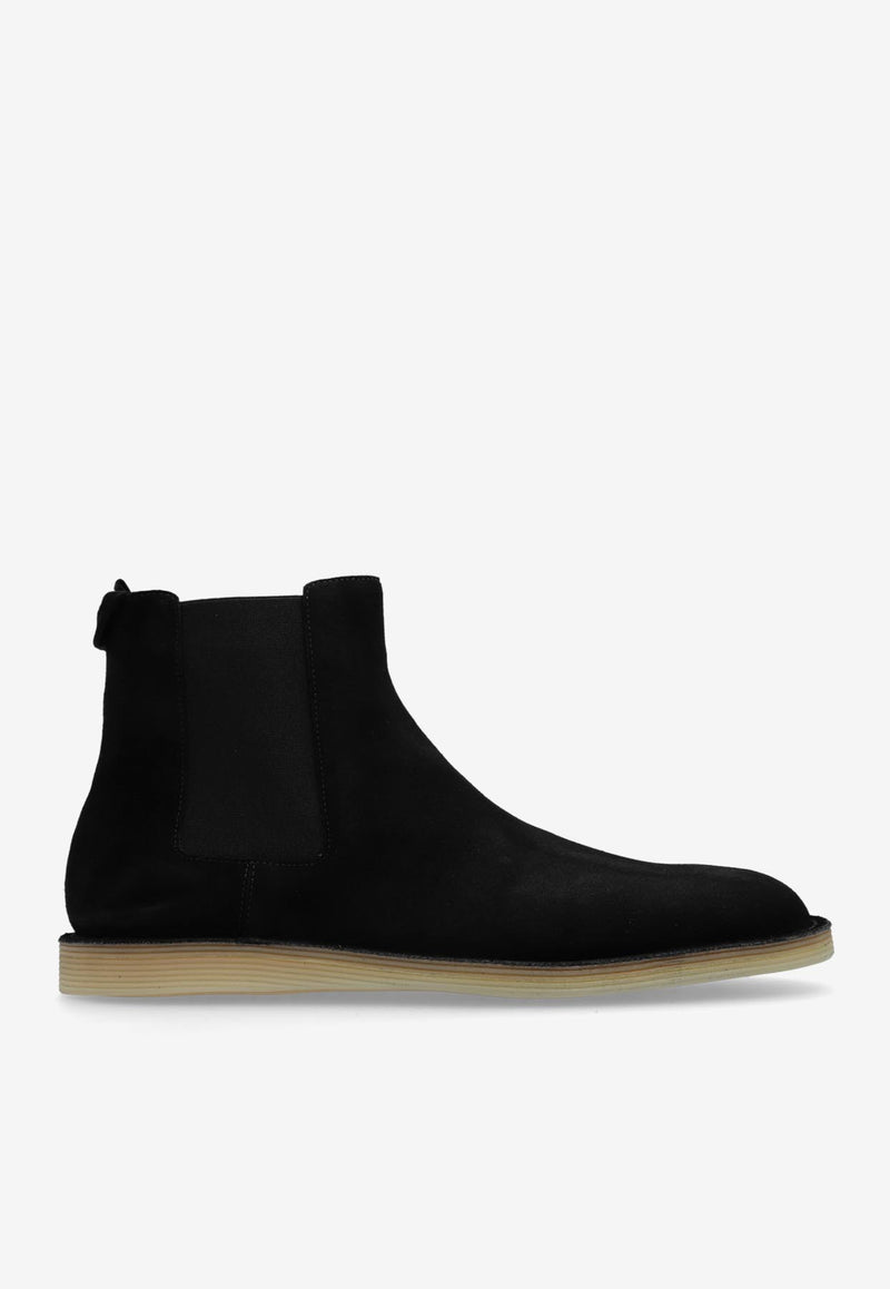 Dolce & Gabbana Suede Chelsea Boots Black A70151 AT441-80999