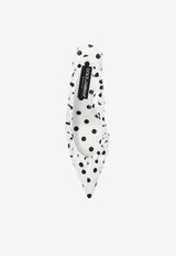 Dolce & Gabbana Lollo 65 Polka Dot Slingback Satin Pumps White CG0797 AV885-HW10N