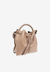 Chloé Marcie Shiny Leather Bucket Bag Beige CHC24AS606 N57-28V