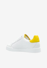 Dolce & Gabbana Portofino Leather Low-Top Sneakers White CK2277 AV066-8B907