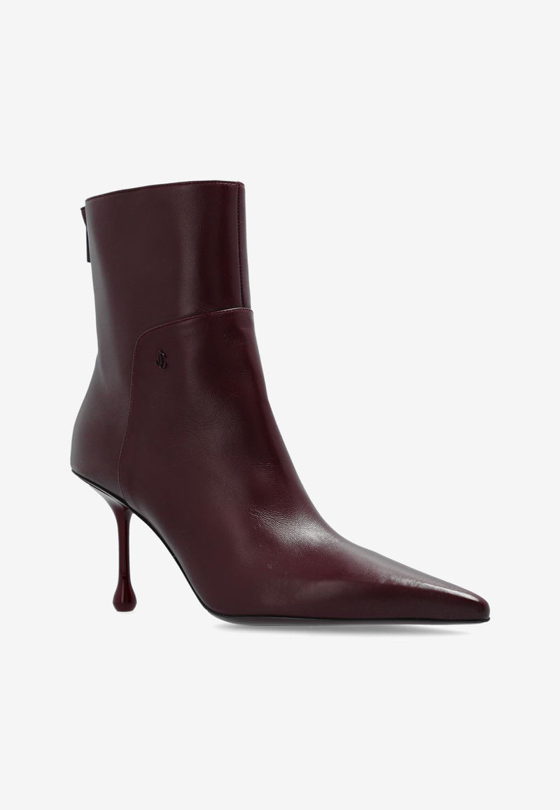 Jimmy Choo Cycas 80 Nappa Leather Ankle Boots Bordeaux CYCAS AB 80 NAP-GARNET