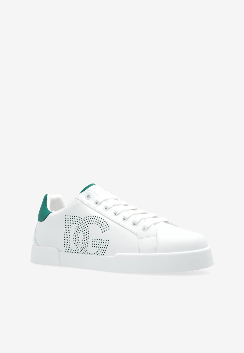 Dolce & Gabbana Portofino Leather Low-Top Sneakers White CS2277 AV066-8N102