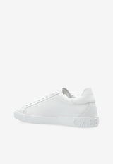 Dolce & Gabbana Portofino Vintage Leather Sneakers White CS2203 A1065-80002