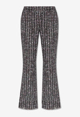 Balmain Tweed Flared Pants Gray DF1PP251 XJ24-EAH