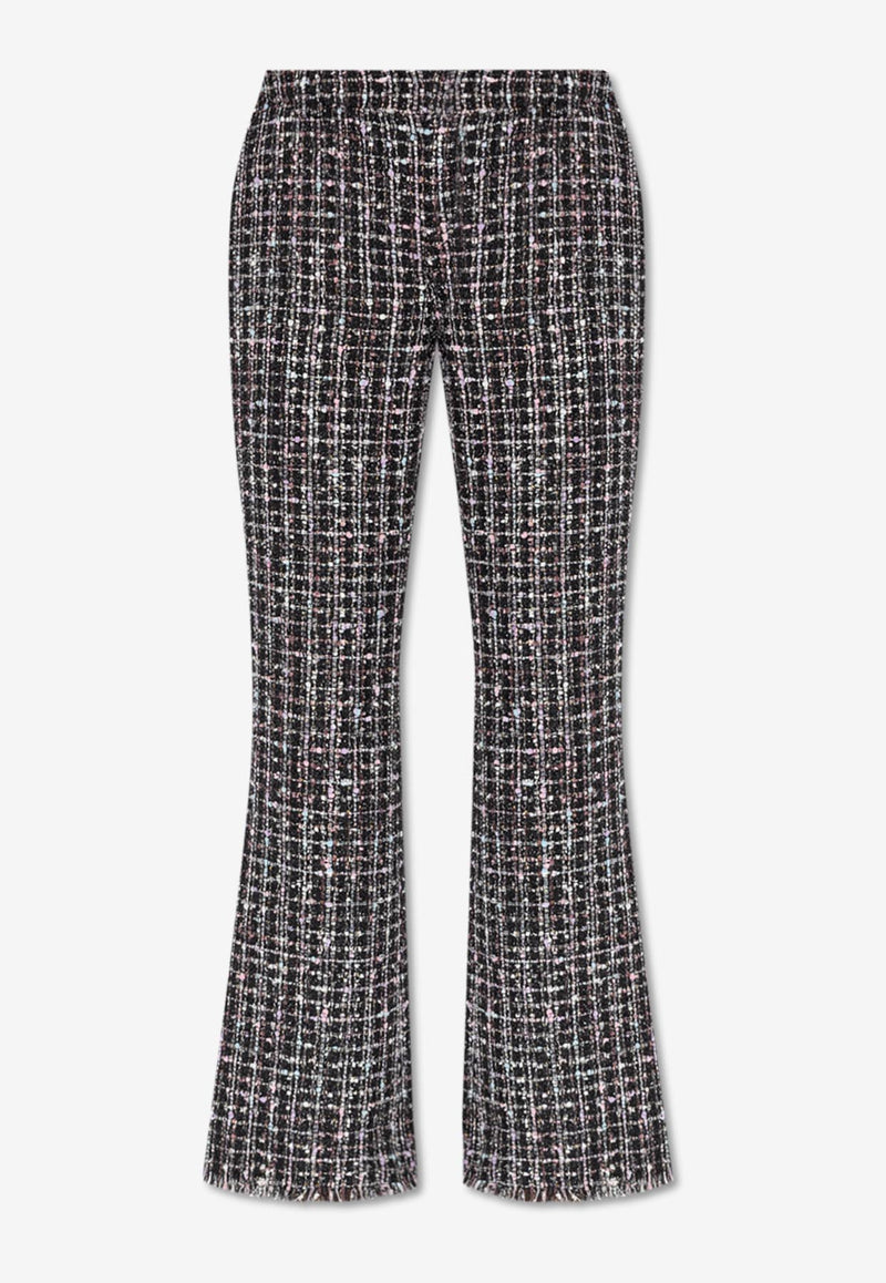 Balmain Tweed Flared Pants Gray DF1PP251 XJ24-EAH