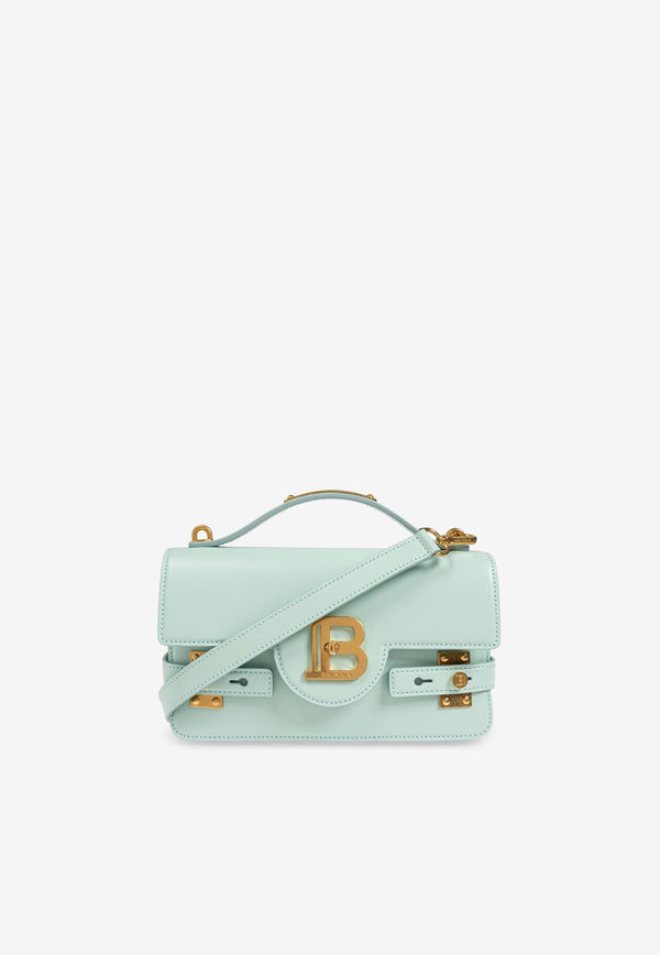 Balmain B-Buzz 24 Calf Leather Crossbody Bag Light Blue DN1DA828 LSLX-7FE