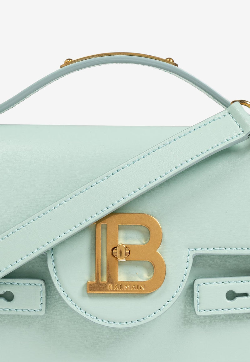 Balmain B-Buzz 24 Calf Leather Crossbody Bag Light Blue DN1DA828 LSLX-7FE