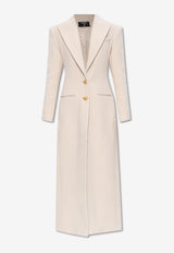 Balmain Wool and Cashmere Long Coat Beige DF1UD130 WC53-0DD