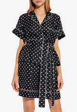 Dolce & Gabbana Polka Dot Silk Shirt Black F5G67T IS1VM-HNZQW