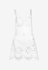 Dolce & Gabbana Broderie Anglaise Poplin Mini Dress White F6JIHZ GDCJR-W0800