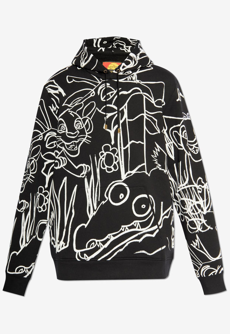 Balmain X Disney The Lion King Enfant Précoce Print Hoodie Black DHAJT047 GD87-EAB