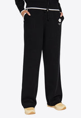 Kenzo Boke 2.0 Embroidered Wool-Blend Pants Black FE62PA452 3LF-99J