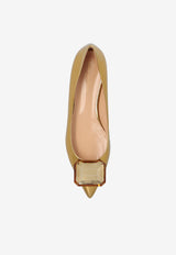 Gianvito Rossi Jaipur Metallic Leather Pointed-Toe Flats Gold G22131 05RIC-METMEKO