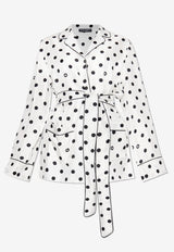 Dolce & Gabbana Polka Dot Silk Shirt White F5I89T IS1VI-HWZRN