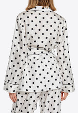 Dolce & Gabbana Polka Dot Silk Shirt White F5I89T IS1VI-HWZRN