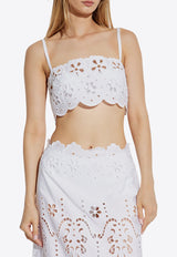 Dolce & Gabbana Broderie Anglaise Bralette Top White F7AD1T GDCMT-W0800