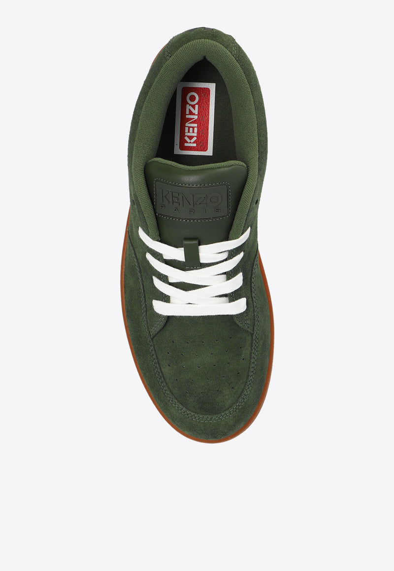 Kenzo Dome Suede Low-Top Sneakers Green FD65SN061 L56-51