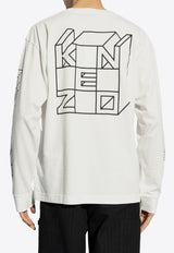 Kenzo Kube Long-Sleeved T-shirt White FE65TS288 4SG-02