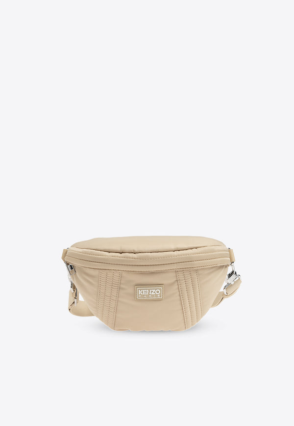 Kenzo Kenzogo Rubberized Logo Belt Bag Beige FE62SA707 F01-11