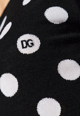 Dolce & Gabbana Polka Dot Knit Top Black FXX22T JCVYK-N0004