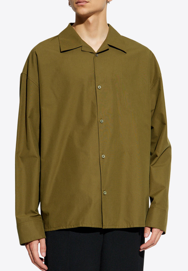 Loewe Anagram Long-Sleeved Shirt Green H526Y05X78 0-MILITARY GREEN