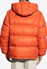 Moncler Cyclone Down Jacket with Detachable Sleeves Orange J20911A00022 596RD-347