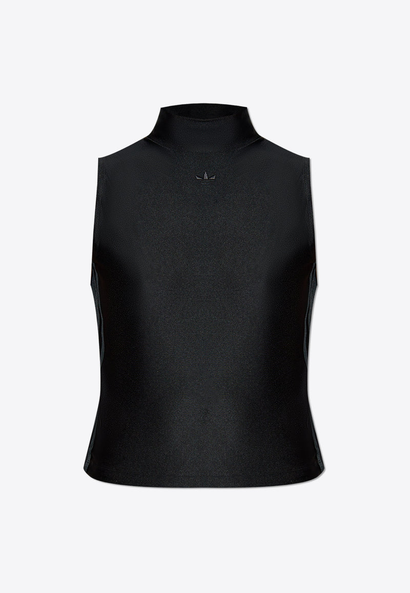 Adidas Originals Ruched Sleeveless Top Black IW5506 0-BLACK