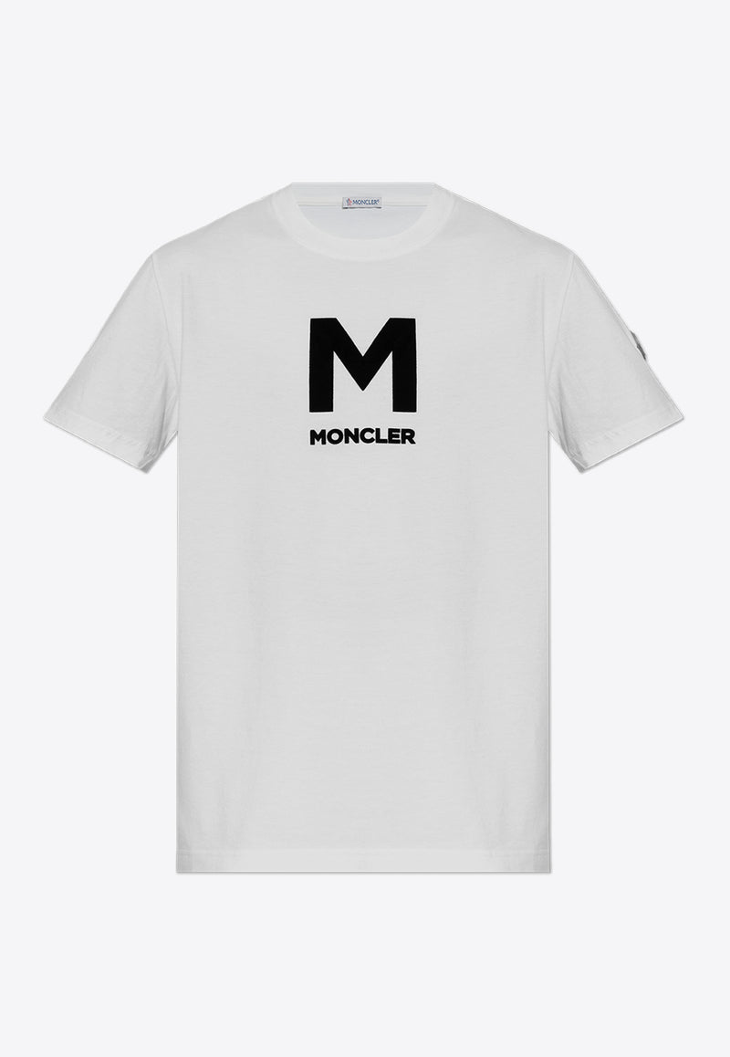 Moncler Velvet Logo T-shirt White J20918C00018 89ANL-034