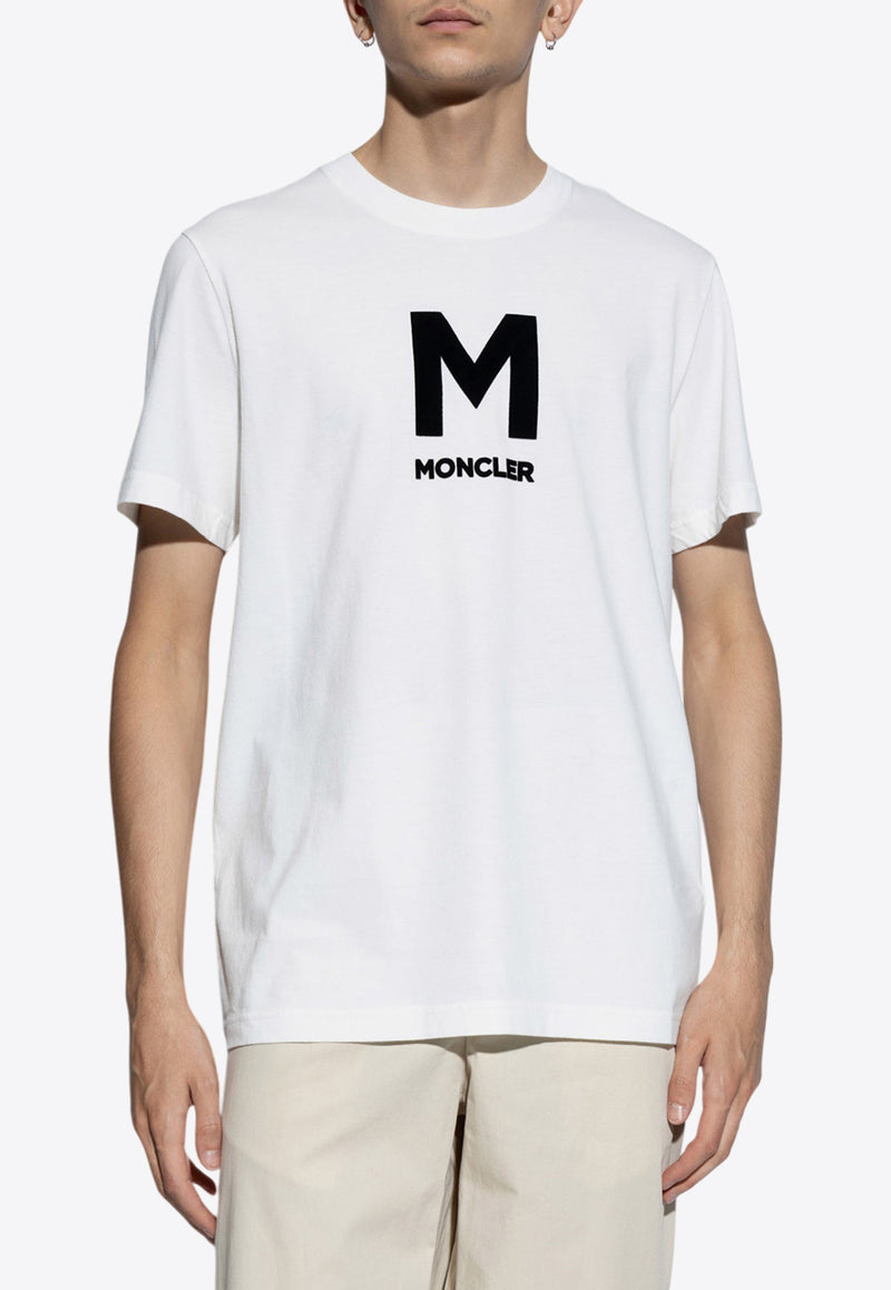 Moncler Velvet Logo T-shirt White J20918C00018 89ANL-034