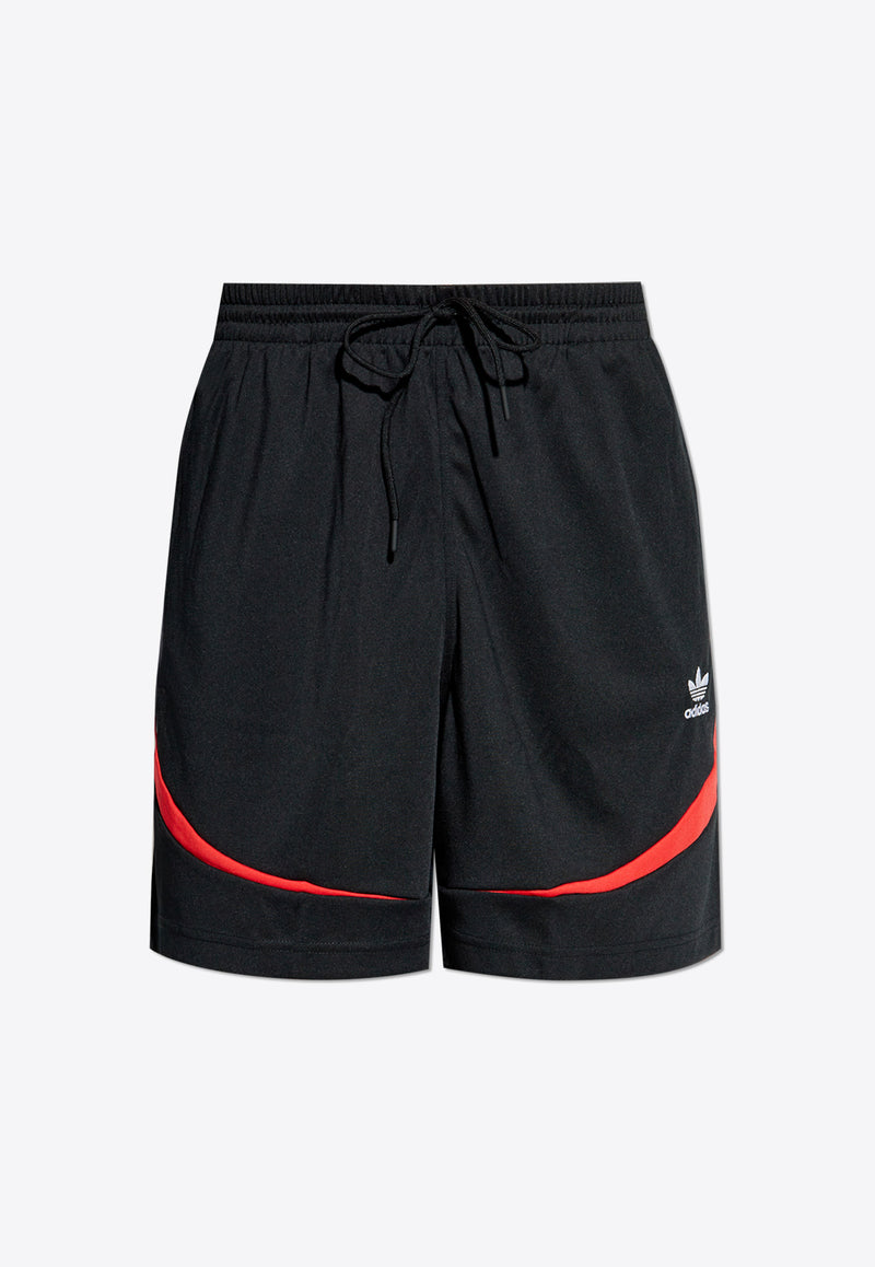 Adidas Originals Archive Logo Embroidered Track Shorts Black IX9642 0-BLACK BETSCA