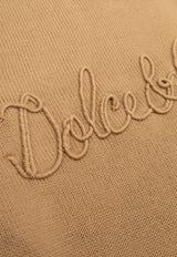 Dolce & Gabbana Kids Girls Logo Embroidered Sweater Beige L4KWE2 JBCE0-M0208