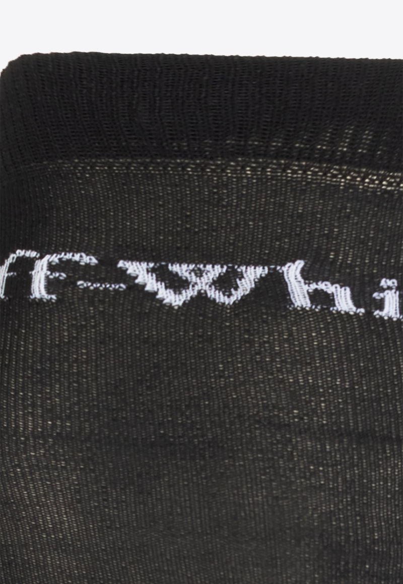 Off-White Logo Jacquard Long Socks Black OMRA08FC99 KNI001-1001